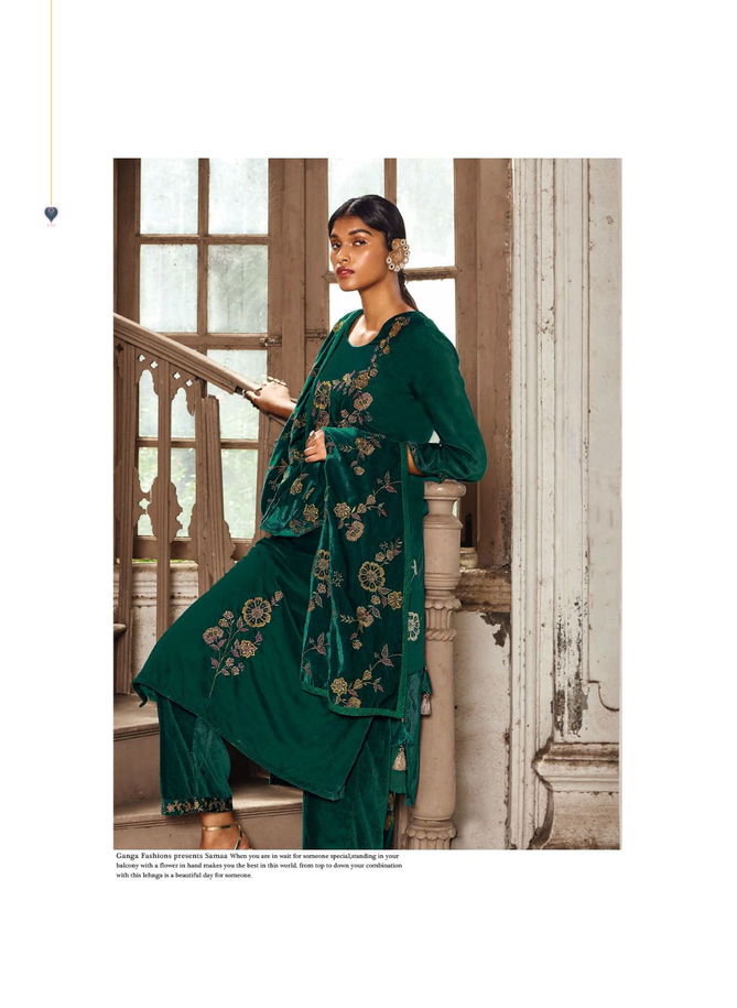 Samaa By Ganga Heavy Velvet Wedding Salwar Suits